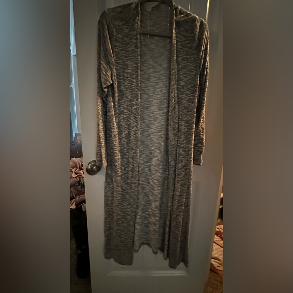 Grey and White Cardigan